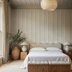 Fototapet, Wavy Stripe, Beige, Rebel Walls