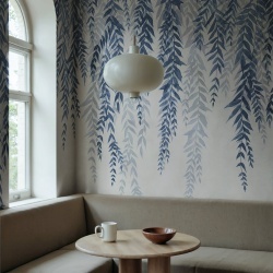 Fototapet, Whispers of Bamboo, Blue, Rebel Walls