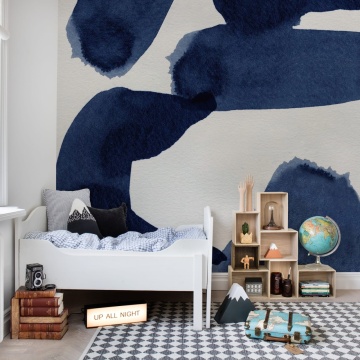 Fototapet, Wiggle Shapes, Blue, Rebel Walls - Img 3