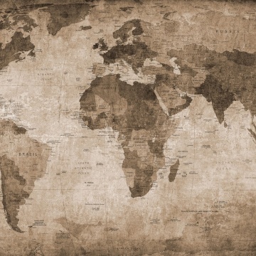 Fototapet, World Map, Brown, Rebel Walls - Img 2