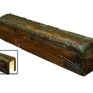 Grinda decorativa din poliuretan, maro inchis, rustic, 17х19cm, EQ004D - Img 2