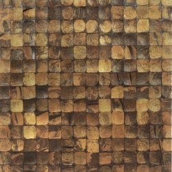 Panou decorativ 3D, Coconut, Bagonjong Antique Brown, 6 placi 42x42cm, 1.05 mp