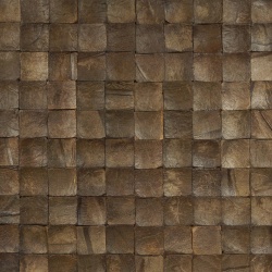 Panou decorativ 3D, Coconut, Bagonjong Espresso, 6 placi 42x42cm, 1.05 mp