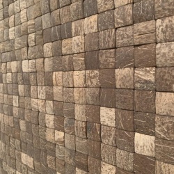 Panou decorativ 3D, Coconut, Ohama Natural, 6 placi 42x42cm, 1.05 mp