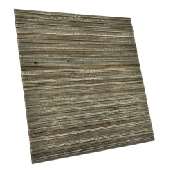 Panou decorativ 3D, Tec, Nipa Hut Grey Seal, 6 placi 42x42cm, 1.05 mp - Img 2