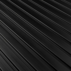 Panou riflaj decorativ 3D Olmo, Negru, 12.2x1.2x270 cm
