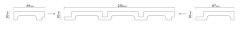Panou riflaj decorativ 3D Roca, Moonlight Grey, 25x2x270 cm - Img 6
