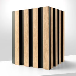 Panou riflaj decorativ 3D Vasco, Oak Gold, 11.7x2.1x270 cm - Img 4