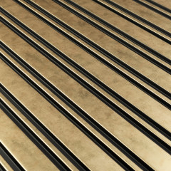 Panou riflat 3D Milo, Auriu, 270x11.6cm, Lamelio - Img 3