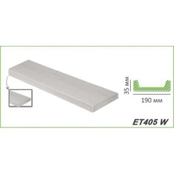 Placa decorativa din poliuretan,modern, alb ET405W - Img 2