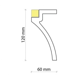 Profil scafa LED KF801 - 12x6x200 cm - Img 3