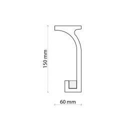 Profil scafa LED KF803 - 15x6x200 cm - Img 2
