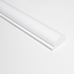 Profil stanga pentru riflaj decorativ 3D Luna, Alb, 3.5x1.6x270 cm