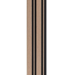 Profil stanga pentru riflaj decorativ 3D Milo, Oak Sonoma, 4.2x1.2x270 cm
