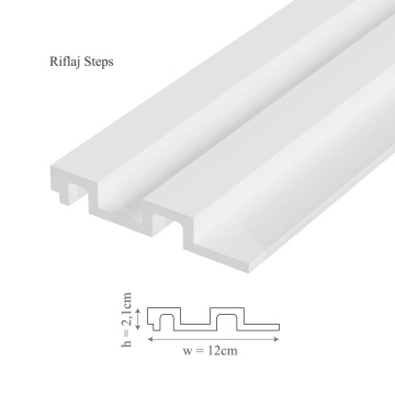 Profil stanga riflaj decorativ, Steps L, 6.1x2.1x290 cm - Img 3