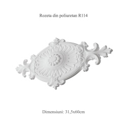 Rozeta din poliuretan, Manavi, R114 - 31.5x60 cm - Img 3