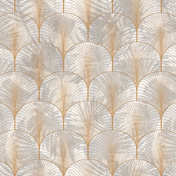 Tapet Art Deco Palms, Gold, Rebel Walls, 5 mp / rola - Img 2