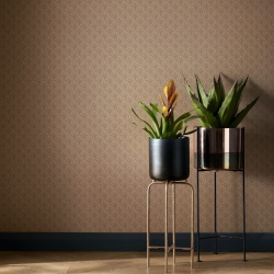 Tapet, Elodie, Honey Beige Luxury Art Deco, 1838 Wallcoverings, 5.3mp / rola