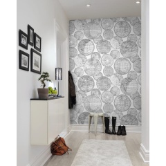 Tapet Globes Gathering, Black and White, Rebel Walls - Img 4