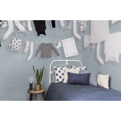 Tapet Laundry Day, Blue, Rebel Walls - Img 3