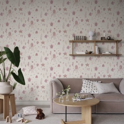 Tapet lavabil, Della, Pink, Sandberg, 5.3mp / rola