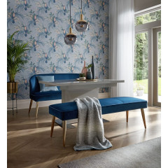 Tapet Le Toucan, Pale Blue Luxury Bird, 1838 Wallcoverings, 5.3mp / rola - Img 1