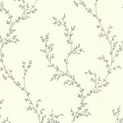 Tapet, Milton, Silver Luxury Leaf, 1838 Wallcoverings, 5.3mp / rola