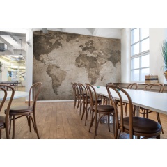Tapet World Map, Brown, Rebel Walls - Img 3