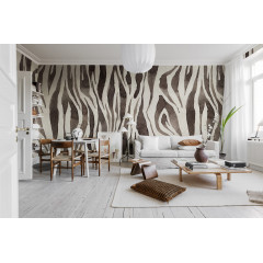 Tapet Zebra Stripes, Brown, Rebel Walls - Img 1