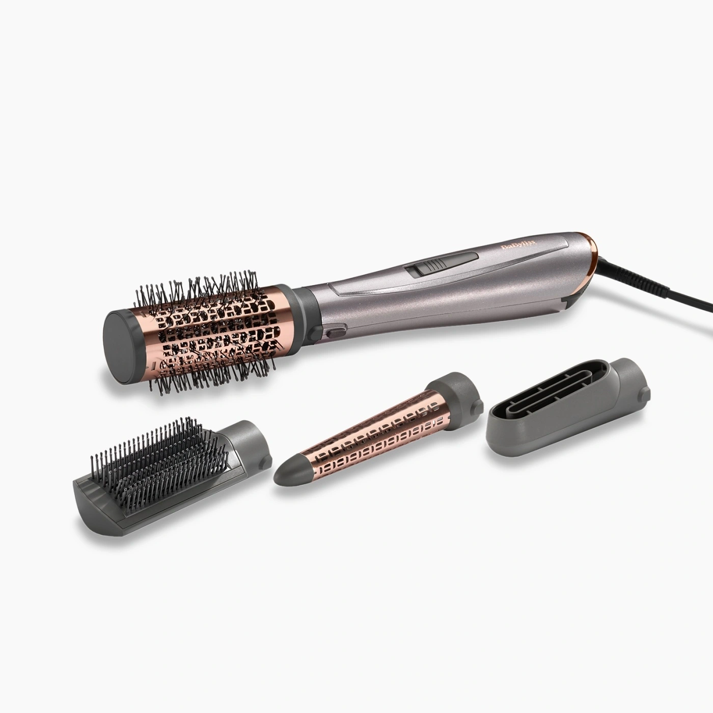 Perie cu aer cald Air Style 1000W AS136E + 4 accesorii Gri BaByliss