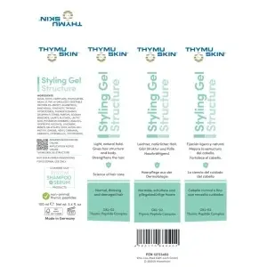 Gel ingrijire si coafare, THYMUSKIN Structure Styling-Gel, 100ml, ambalaj si cod EAN