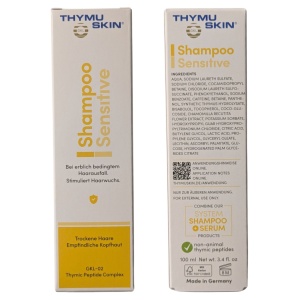 Sampon-tratament in caderea moderata si severa a parului, alopecia difuza si areata, THYMUSKIN SENSITIVE, 100ml