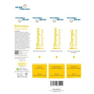 Ambalaj si Cod EAN Sampon-tratament contra caderii parului, utilizare generala, THYMUSKIN CLASSIC, 100ml
