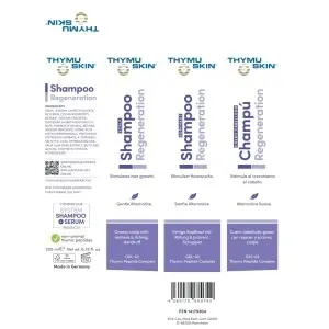 Ambalaj si Cod EAN Sampon antimatreata si regenerator pentru scalp, THYMUSKIN, 200ml