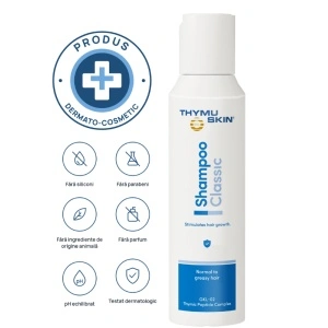 Sampon-tratament contra caderii parului, utilizare generala, THYMUSKIN CLASSIC, 200ml