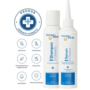 THYMUSKIN CLASSIC, Sampon si Serum, Tratament Caderea Parului, 200ml, Promo