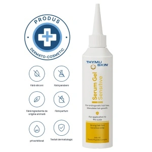 Serum, Tratament alopecia difuza si areata, Regenerare Par, THYMUSKIN SENSITIVE, 100ml
