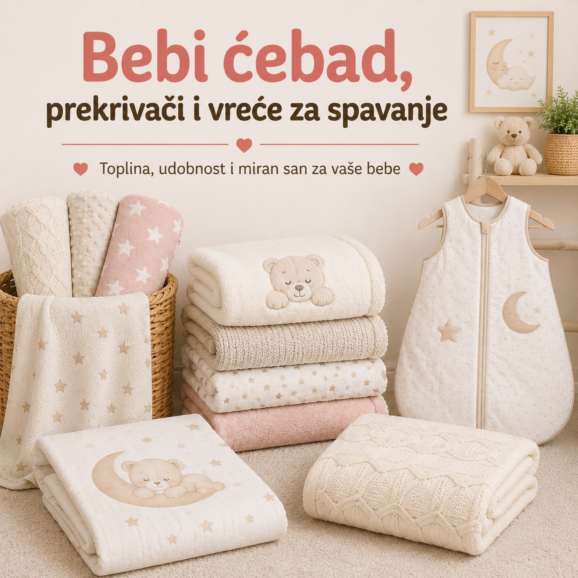 Bebi ćebad, prekrivači i vreće za spavanje