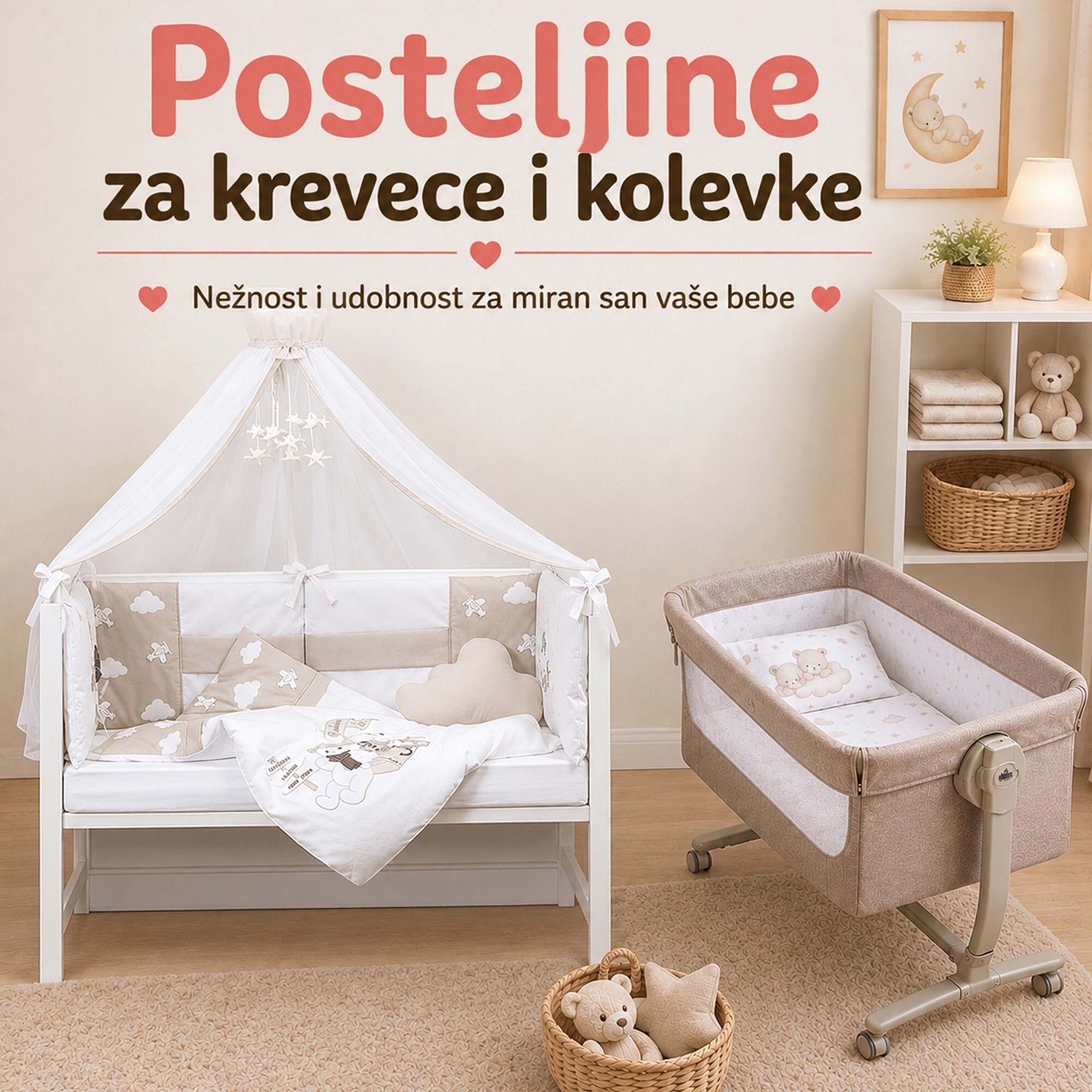 Posteljine za krevece i kolevke