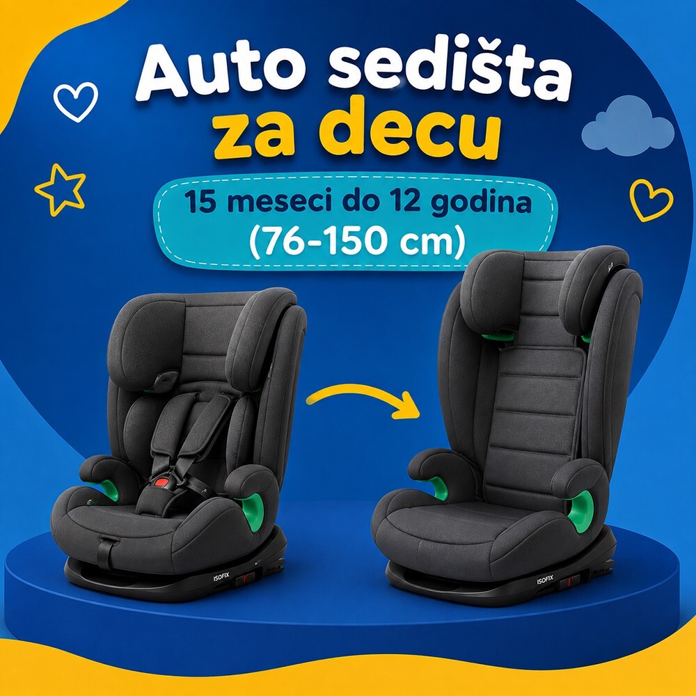Auto sedišta za decu od 76-150 cm (15 meseci-12 godina)
