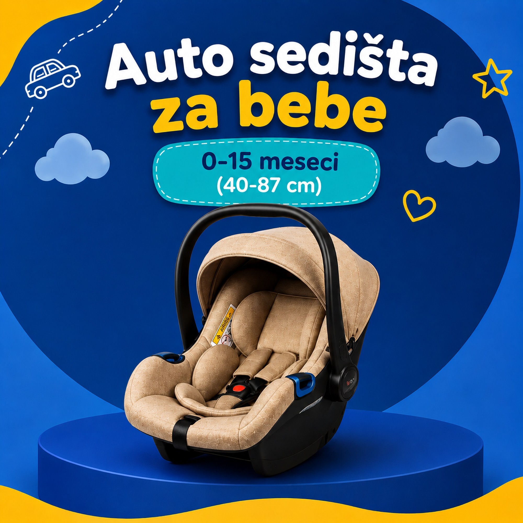 Auto sedišta za bebe 40-87 cm (0-15 meseci)
