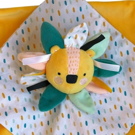 Eurekakids Cucu Doudou Lion senzorna plišana igračka lav sa detaljima tekstura