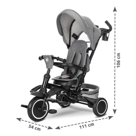 Multifnkcionalni tricikl za decu Freccia Grey - dimenzije