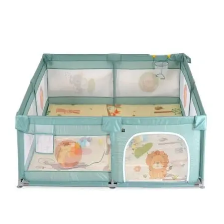 Moni GameZone baby ogradica mint – mrežaste stranice i ventilacija