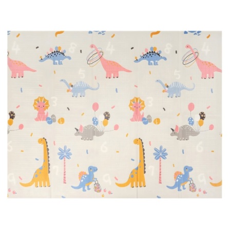NouNou dvostrana podloga za bebe Dino &amp; Safari - motiv dinosaurusa
