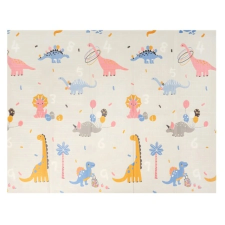 NouNou dvostrana podloga za bebe Dino &amp; Safari - motiv dinosaurusa