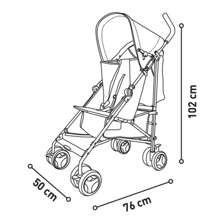 Asalvo Mombi 2 dečija kolica - dimenzije