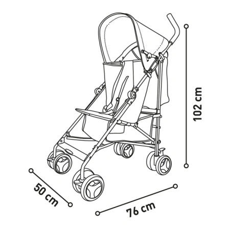 Asalvo Mombi 2 dečija kolica - dimenzije