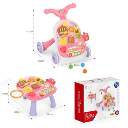 Guralica i igračka za decu Walker &amp; Active Table 2in1