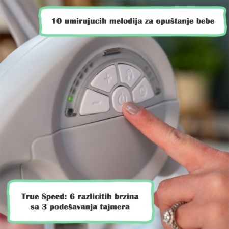 Ljuljaška za bebe sa 6 brzina i 10 melodija